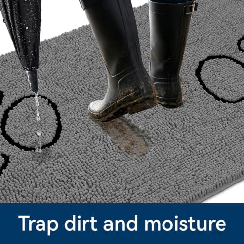 Bcoimo Quick Dry Chenille Doormat – Super Absorbent Non-Slip Entryway Rug - Image 3