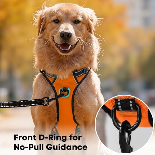 PoyPet No Pull Dog Harness Large, Reflective Vest - Image 2