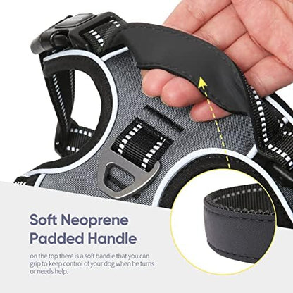 HEELE Dog Harness, No Pull Adjustable Padded Reflective Harness - Image 4