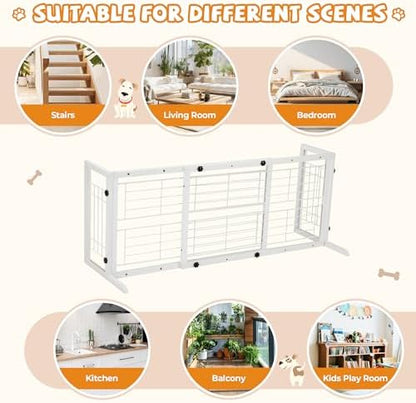 Coziwow 38-67" Freestanding Adjustable Dog Gate, No Drilling - Image 2