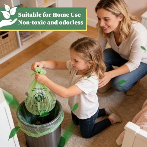 Small Trash Bags 1.2 Gallon, Compost Bin Liners - Image 3