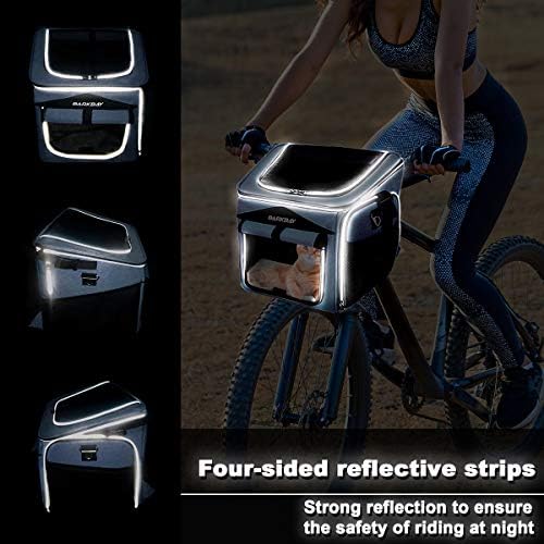 Dog Bike Basket Carrier, Expandable Foldable Soft-Sided Dog Carrier, 2 Open - Image 5