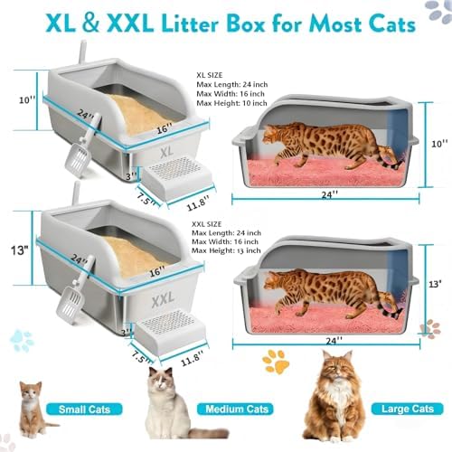XXL Stainless Steel Litter Boxes - Image 2