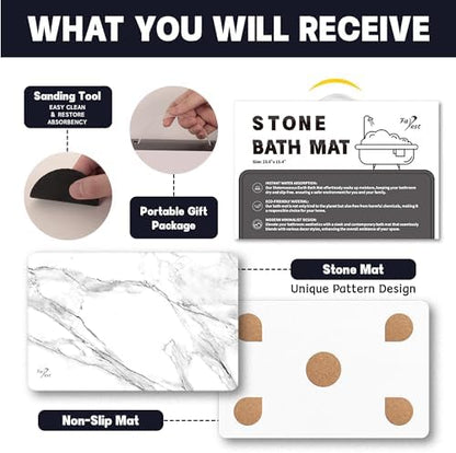 Stone Bath Mat Diatomaceous Earth Shower Mat - Image 5