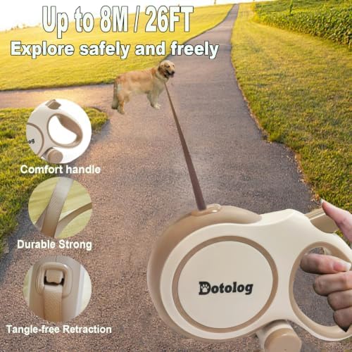 Retractable Dog Leash, 26ft Retractable Lead - Image 3