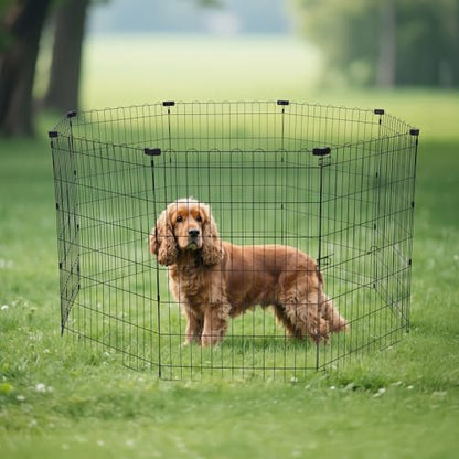 Amazon Basics Portable Foldable Octagonal Metal Exercise Dog Playpen, - Image 7