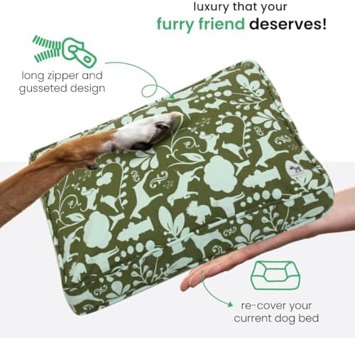 Molly Mutt Light Green Dog Bed Cover, Non-Toxic & 100% Cotton - Image 5