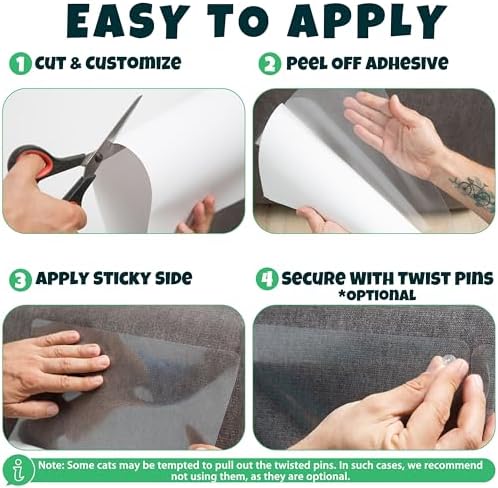 FixZilla Anti Cat Scratch Furniture Protector, Easy-to-Apply Scratching - Image 3