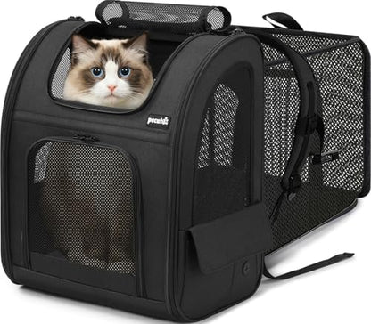 pecute Dog Backpack Expandable, Cat Carrier Backpack Breathable by pecute