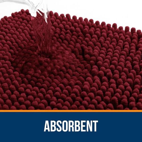 OLANLY Large Bathroom Rugs 47x32, Extra Soft Absorbent Chenille Bath Rugs - Image 4