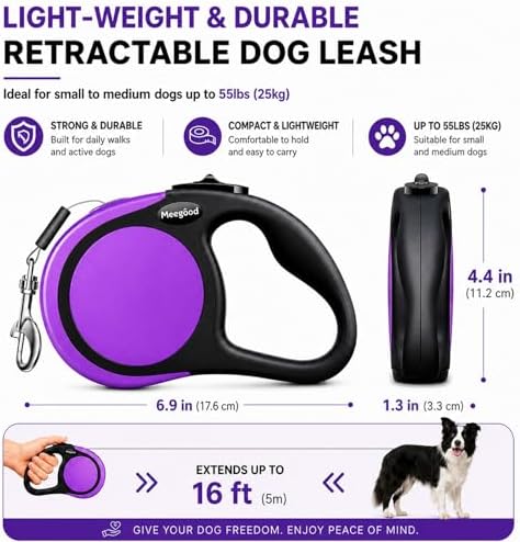 Heavy Duty Retractable Dog Leash-16ft Strong & Durable Walking Leash - Image 2