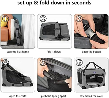 Petprsco Portable Collapsible Dog Crate - Image 5
