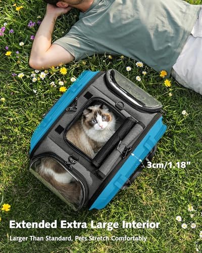 Pecute Cat Carrier, Double Bubble Pet Carrier - Image 4