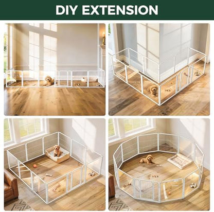 FXW AuraSpace Pro Acrylic & Wire Mesh Indoor Dog Playpen, 12 Panels - Image 5