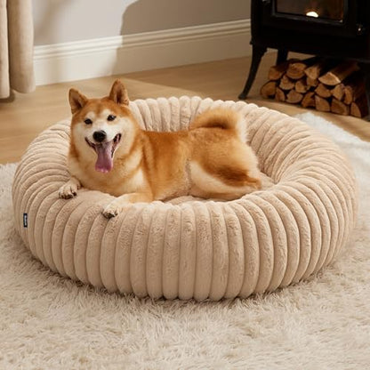 Bedsure ComfyFleece® Donut Dog Beds Large Sized Dog by BEDSURE