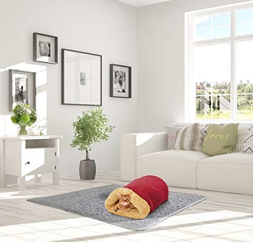 4 in 1 Self Warming Burrow Cat Bed Hideway Sleeping Cuddle Cave - Image 7