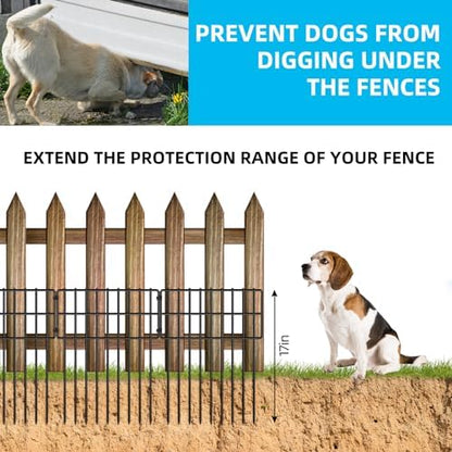 25 Panels Garden Fencing Animal Barrier, 17in X 27ft Dog Dig Fence Barrier - Image 2