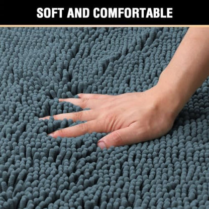H.VERSAILTEX Microfiber Bath Rugs Chenille Floor Mat Ultra Soft Washable - Image 4