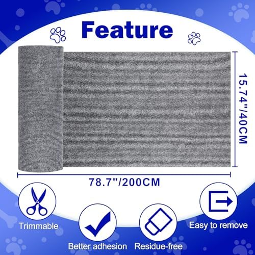 ENONCI 78.7x15.8 Cat Scratch Pad, Furniture Protector - Image 6
