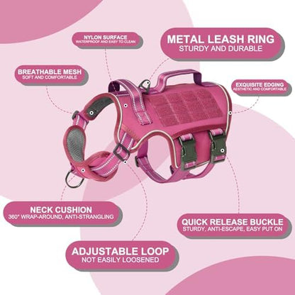Dog Harness for Large Dogs, No Pull Tactical Vest - Image 6