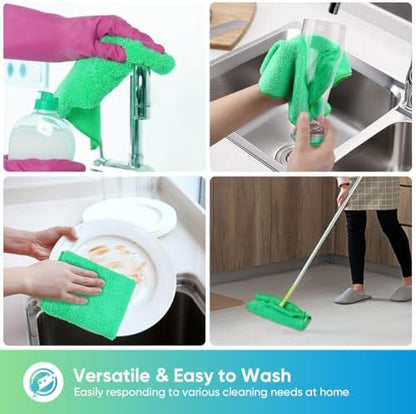 HOMEXCEL Green Microfiber Cleaning Cloth, Microfiber Towels - Image 5