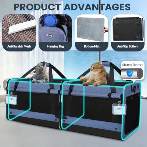 Petskd Double Extra Large Cat Carrier - Image 6