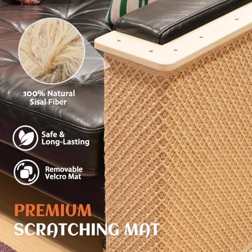PETKARAY Under Furniture Extended Couch Corner Cat Scratching Post - Image 3