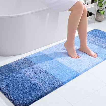 OLANLY Bathroom Runner Rug 59x20, Extra Soft Absorbent Microfiber Bath Rugs by OLANLY