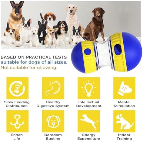 BSISUERM Dog Treat Dispensing Puzzle Toy Adjustable Food Dispenser Slow Feeder - Image 2