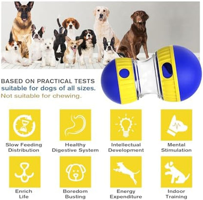 BSISUERM Dog Treat Dispensing Puzzle Toy Adjustable Food Dispenser Slow Feeder - Image 2