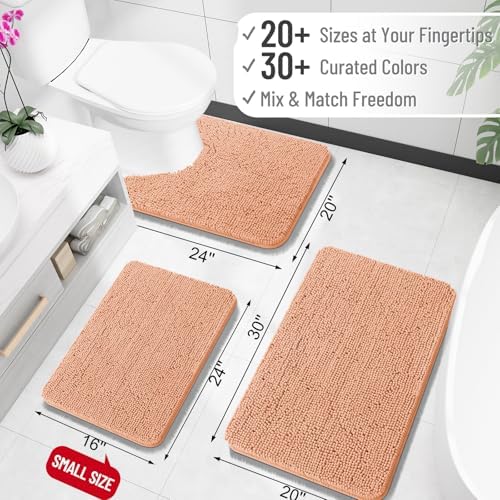OLANLY Small Bathroom Rugs 30x18, Extra Soft Absorbent Chenille Bath Rugs - Image 2