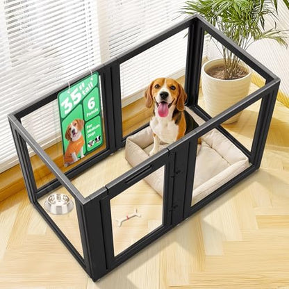 FXW AuraSpace Clear Acrylic Indoor Dog Playpen, 6 Panels by FXW