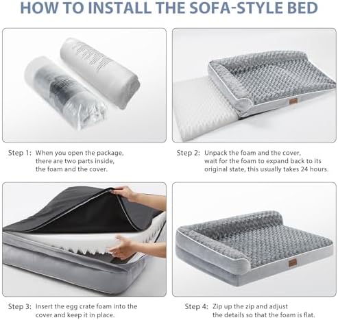 BFPETHOME Orthopedic Washable Dog Bed, Sleeping Couch - Image 6
