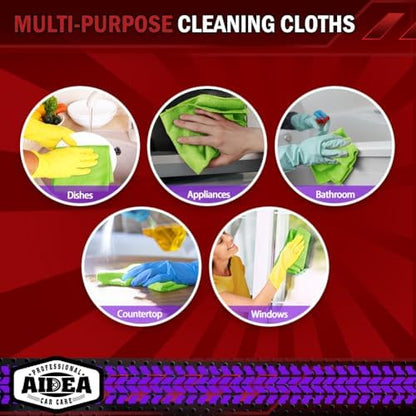 AIDEA Microfiber Cleaning Cloth-20PK, Microfiber Towels - Image 7