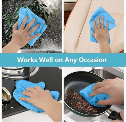 HOMEXCEL 100PK Microfiber Cleaning Cloth, Cleaning Rag - Image 5