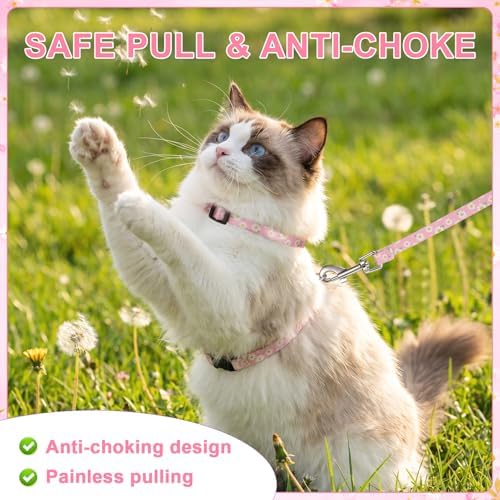 2 Pack Floral Cat Harness and Leash, Escape Proof Adjustable Kitten Harness - Image 6
