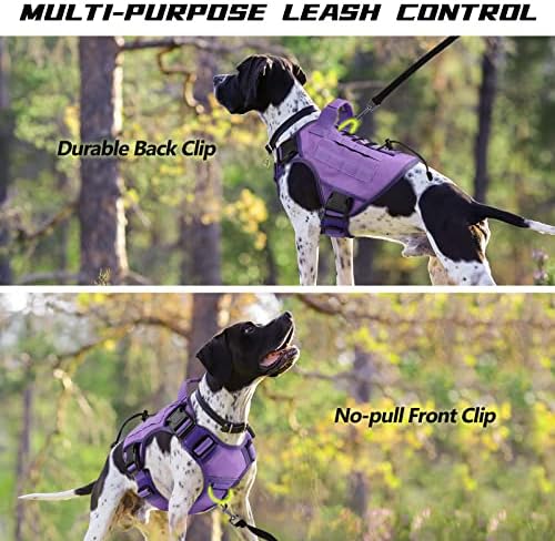 WINGOIN Purple Tactical Dog Harness - Image 5