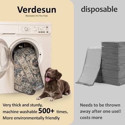 Washable Pee Pads for Dogs 54"x54" 2 Pack Reusable Puppy Potty Pad - Image 3
