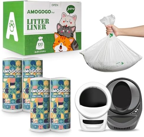 100 Pcs Waste Bags Liners, Compatible by AMOGOGOPET