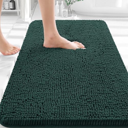 OLANLY Bathroom Rugs 35x24, Extra Soft Absorbent Chenille Bath Rugs by OLANLY