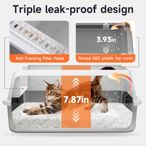 Stainless Steel Cat Litter Box, Odor Free Easy Clean Metal Litter Box - Image 2