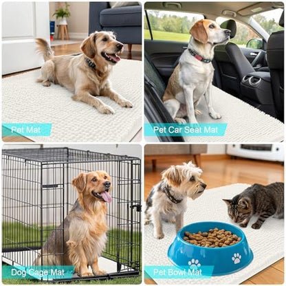 OLANLY Dog Door Mat for Muddy Paws 47x20, Super Absorbent Chenille Mud Mat - Image 7