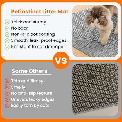 Small Cat Litter Mat, Double Layer Honeycomb Litter Box Mat - Image 3