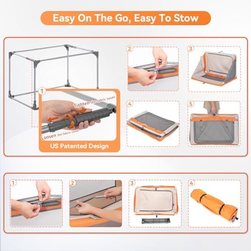 36" Collapsible Dog Crate for Large Dogs - Image 4