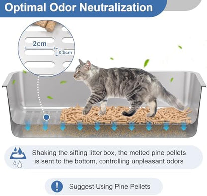 Stainless Steel Sifting Litter Box - Image 3