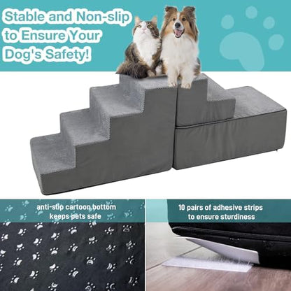 Dog Stairs&Steps for Small Dogs for High Beds 30-36" Tall - Image 5