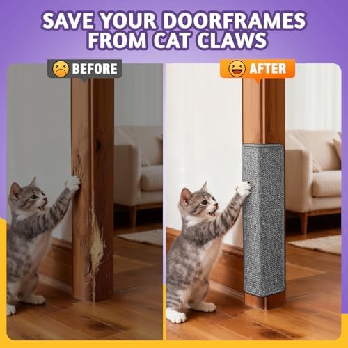 ENONCI Door Protector from Cat Scratching 19.6x7.8 Cat Wall Corner Scratcher - Image 3