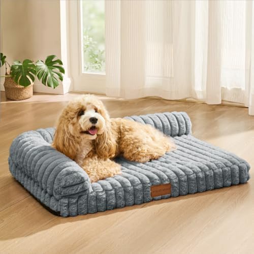 Orthopedic Large Dog Bed Furry Pet Bed, Washable Cover 36''X24'' - Image 3