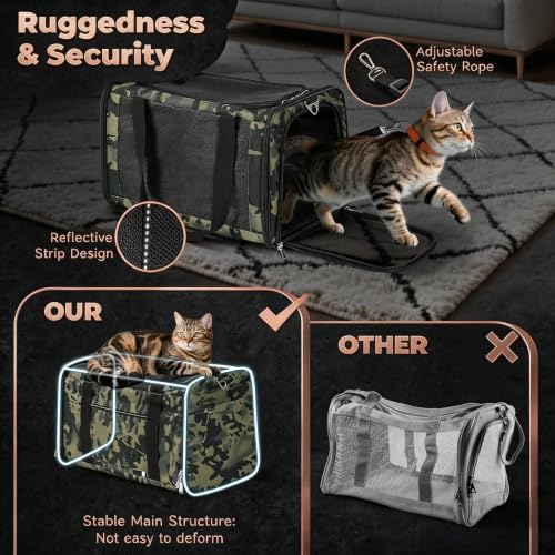 YUDODO 25lbs Cat Carrier Lightproof Soft Sided Pet Carrier - Image 5