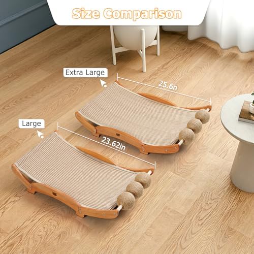 3 in 1 Sisal Cat Scratcher Bed, Solid Pine Cat Scratcher - Image 3